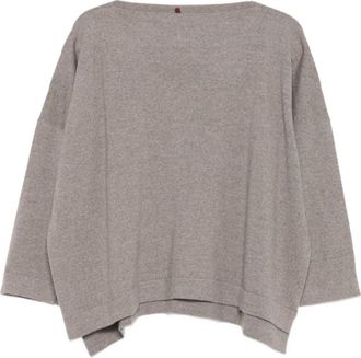 Daniela Gregis Beige Boat-Neck Wool Sweater