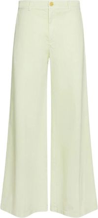 Forte_Forte My Pants - Dames - Wijde Broeken - Groen - M - Katoen - Broeken