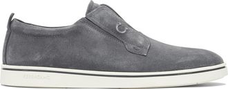 Ferragamo Mens Grey Rubber Loafers Suede - Size EU 38