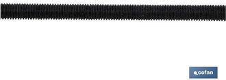 cofan Cofan - Din-975 C-8.8 M-27 N Caja 5 Unid., Varilla Roscada 8.8, Din-975 1metro, Calidad, 1 Metro De Longitud, Color Pavonado Negro