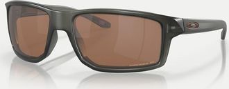 Oakley Gibston - Occhiali da sole rettangolari polarizzati color grigio opaco sfumato con lenti marroni a specchio