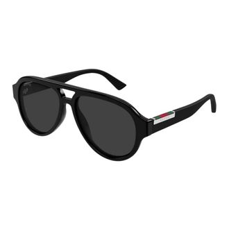 Gucci Aviator Sunglasses - male - Gucci - Sunglasses - Black - 55 MM - Accessories