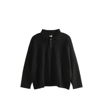 Bode Anisette Open-knited Polo Shirt