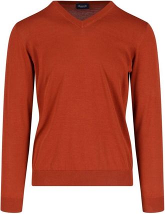 Drumohr V-Neck Sweater - Orange