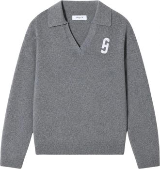 Janice Resort Truien - Dames - V-hals truien - Grijs - XL - Truien & Vesten