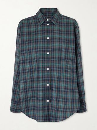 R&oacute;he Camicia In Misto Lana A Quadri - Verde