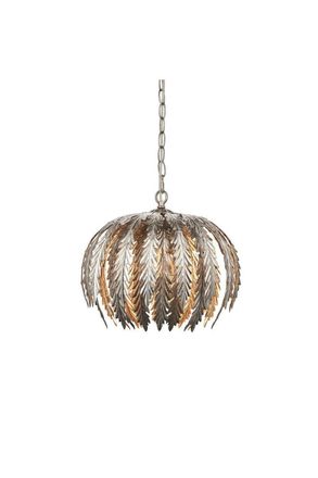 Netlighting Delphine Decorative Silver Layered Leaf Ceiling Pendant Light