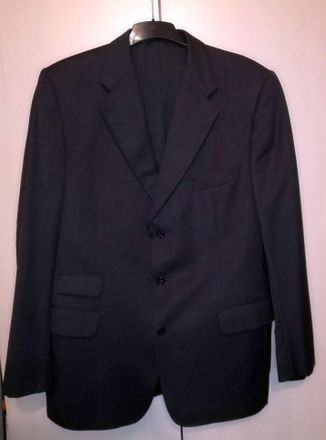 Burberry S Bristol Dark Grey Single Breasted Wool Jacket Size XL