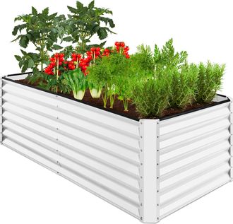 Best Choice Products 6x3x2ft Outdoor Metal Raised Garden Bed, Planter Box for Vegetables, Flowers, Herbs