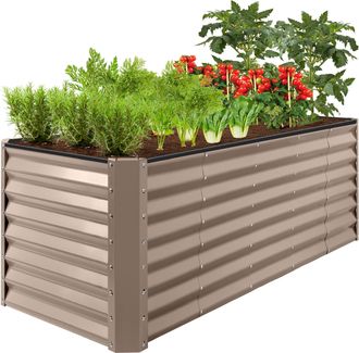 Best Choice Products 8x2x2ft Outdoor Metal Raised Garden Bed, Planter Box for Vegetables, Flowers, Herbs