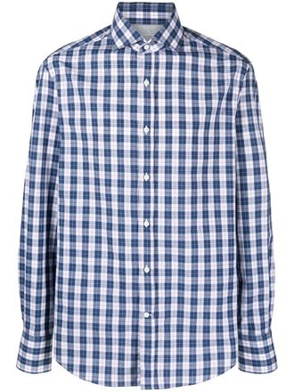 Brunello Cucinelli Camicia a quadri - Blu