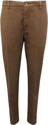 Etro Textured broek Made in Italy - Heren - Chinos - Bruin - S - Katoen - Broeken