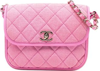 Chanel Pre-owned Quilted Flap Bag - Dames - Vintage Schoudertas - Roze - ONE Size - Vintage