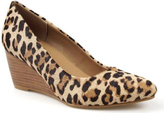 National Comfort Wedge Pump in Leopard Leather at Nordstrom, Size 7