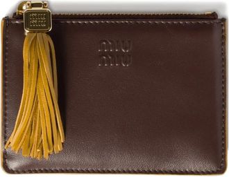 Miu Miu Portacarte con nappa - Marrone