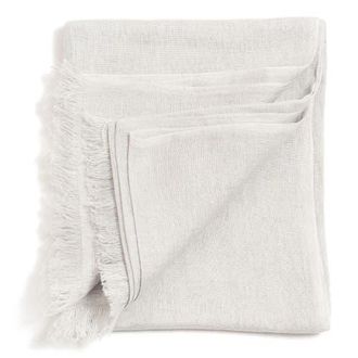 Studio Variously Hand Woven Linen Scarf in Oat at Nordstrom