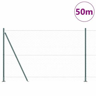 Berkfield Home Hexagon Fence Green 1, 5x50 m Steel