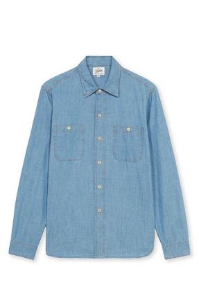 Fortela Workj Chambray Shirt in Pale Blue at Nordstrom, Size Xx-Large