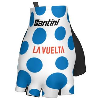 Santini La Vuelta Polka Dot Jersey Gloves Handschuhe - Unisex | blau