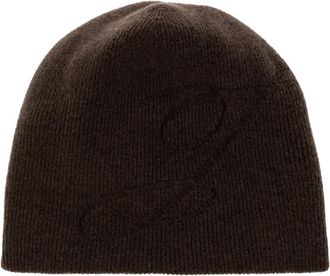 Jacquemus The J Beanie - unisex - Hoeden - Bruin - ONE Size - Wol - Accessoires