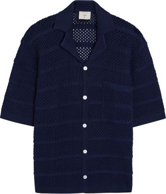CH&Eacute; Studios Che Desiderio Open-knit Cotton Shirt - Navy - XL