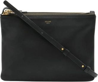 Celine Pre-owned Cross Body Bags, female, Black, Size: ONE SIZE Pre-owned Leather Crossbody Bag