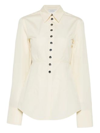 Sportmax cotton shirt - women - Cotton - 46 - Neutrals