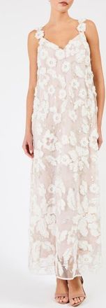 Helsi Adina Floral Embroidered Slipdress in Off White at Nordstrom, Size Small