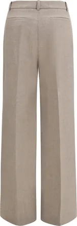 P.A.R.O.S.H. Womens Virgin Wool Pants Tortora Trousers