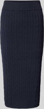 GANT Strickrock mit Zopfmuster in Marine, Gr&ouml;&szlig;e S