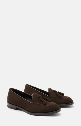 Scarosso Sienna Loafers in Brown - Suede at Nordstrom, Size 37.5