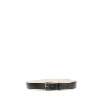 Brunello Cucinelli Womens Black Calf Leather Bos Taurus Regular Belt