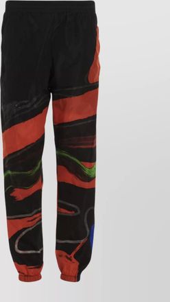 Moschino abstract pattern lightweight joggers with elastic waistband