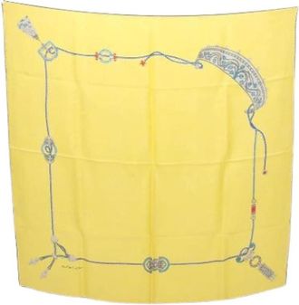 Cartier Pre-owned Silk Scarf - - Pre-owned - Donna - Giallo - ONE SIZE