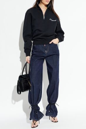 Dsquared2 Baggy Jeans, Womens, Navy Blue