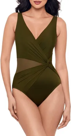 Miraclesuit Illusionists Circe One-Piece Swimsuit in Nori at Nordstrom, Size 12