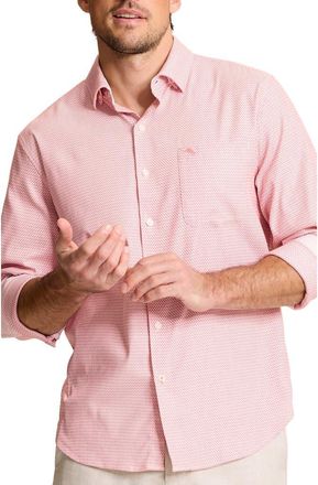 Tommy Bahama Sarasota Stretch Ventura Coast IslandZone Button-Up Shirt in Spicy Clay at Nordstrom, Size X-Large