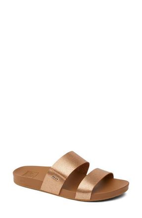 Reef Cushion Bounce Vista Slide Sandal in Copper/tan at Nordstrom, Size 8
