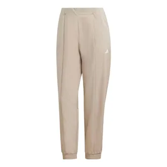adidas (WMNS) adidas Logo Aeroready Train Essentials Minimal Branding Woven Pants beige IJ5924