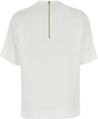 Moschino Womens White Crepe T-Shirt Fantasiabianco Exterior: Acetate Viscose T-shirts And Polos