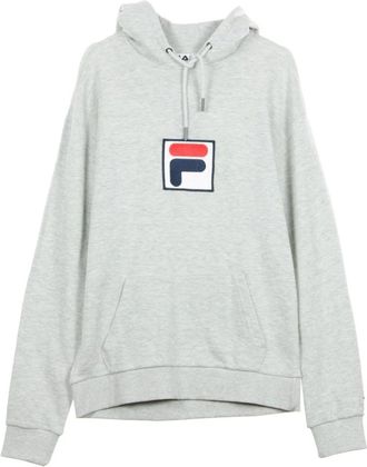 Fila Lichtgrijze Melange Hoodie voor Mannen - Heren - Hoodies - Grijs - L - Hoodies & sweatvesten