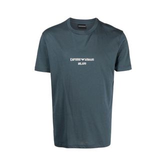 Emporio Armani Basis Midnight Navy Unisex T-shirt - Heren - T-shirts - Blauw - XL - Katoen - Tops