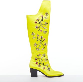 Christian Louboutin Satin Blossom Boots