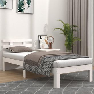 vidaXL Estructura De Cama Individual Sin Colch&oacute;n Blanco 75x190 Cm Vidaxl