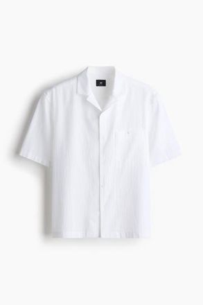H&M Regular Fit Resort Shirt in White at Nordstrom, Size Xxx-Large