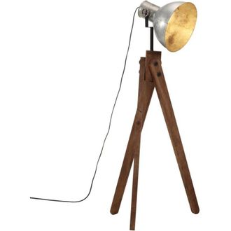 vidaXL L&aacute;mpara De Pie Plateado Vintage 25 W E27 45x45x120 Cm Vidaxl