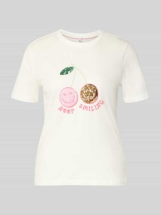 Only Regular Fit T-Shirt aus reiner Baumwolle Modell KITA in Offwhite, Gr&ouml;&szlig;e XL