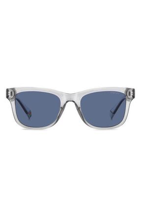 Polaroid 51mm Polarized Square Sunglasses in Grey/Blue Polarized at Nordstrom