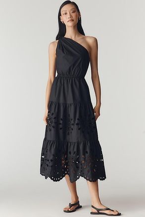 English Factory One-Shoulder Midi Dress