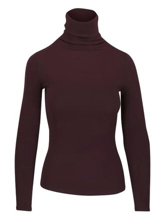 AG - Adriano Goldschmied Chels roll-neck top - women - Lyocell/Elastane - M - Brown